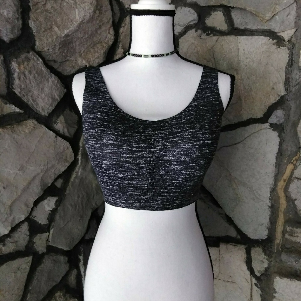 Victoria Secret Gray and White Sports Bra GUC